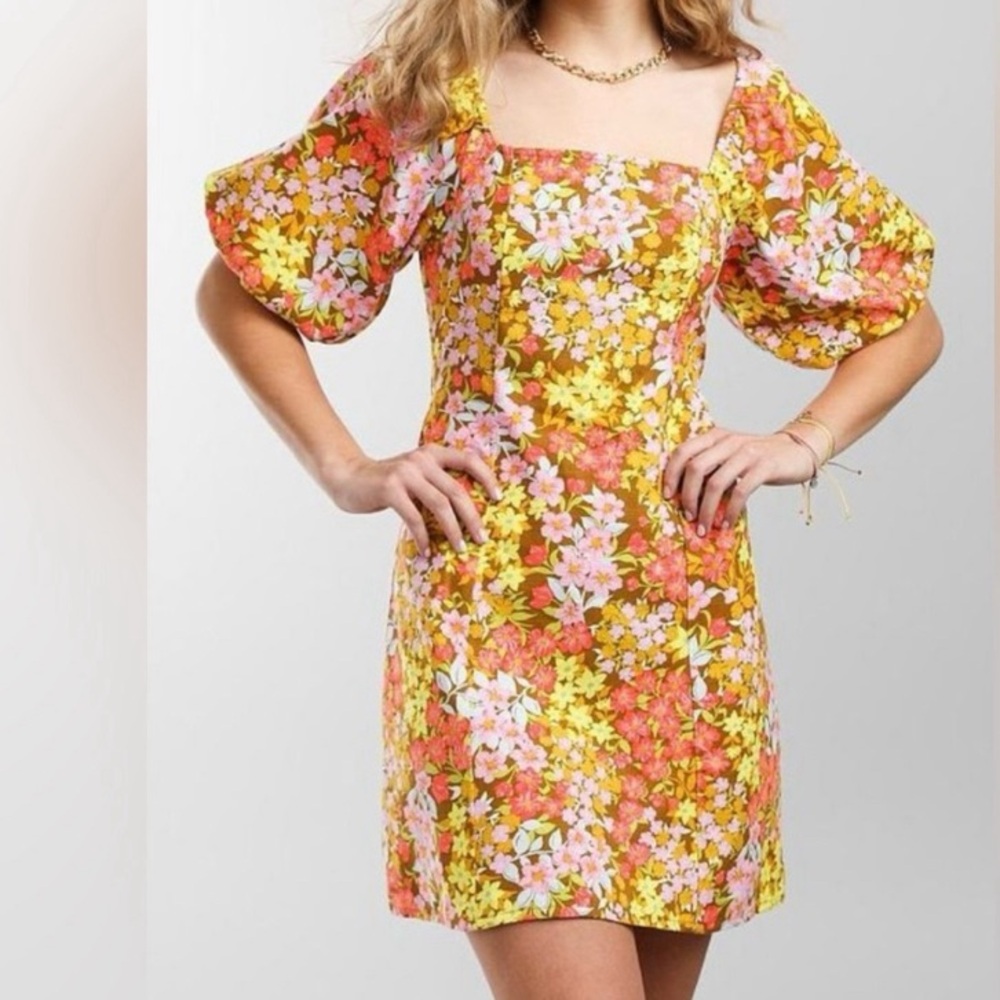 Billabong Floral Mini Dress Size Large